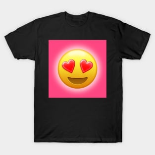 Smiling Face with Heart-Eyes Emoji | Pop Art T-Shirt